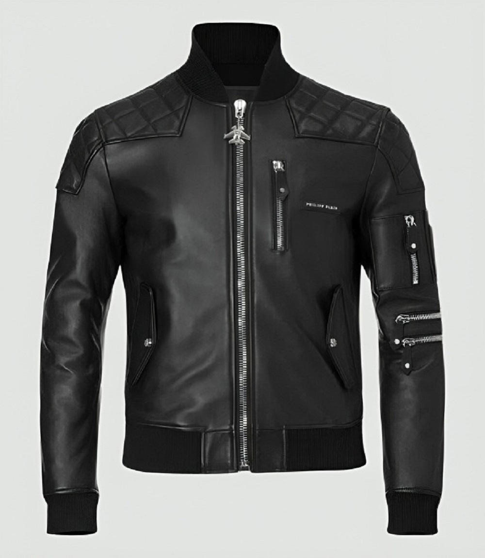 Dark Mode Mens Timeless Black Leather Jacket