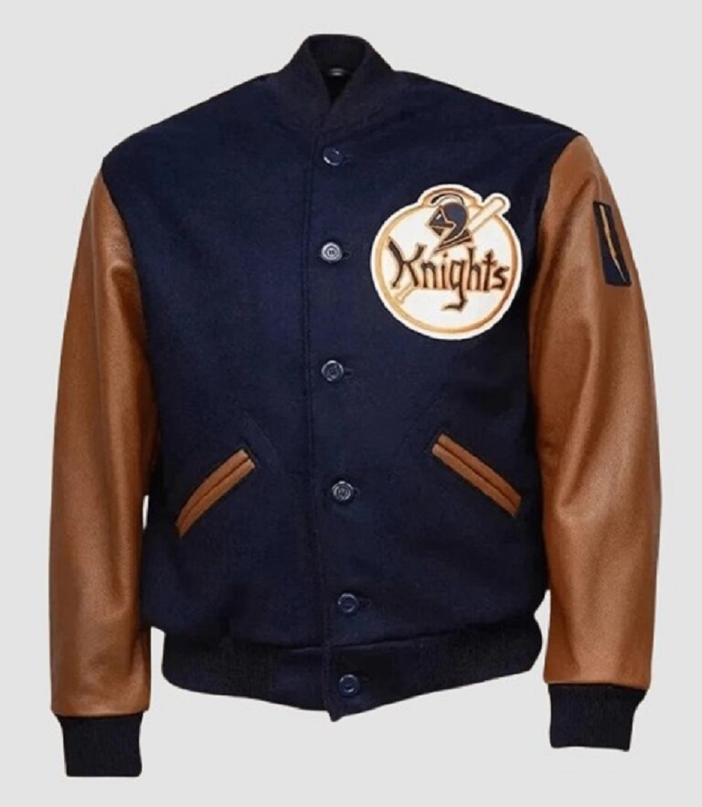 Knights Letterman Bomber Style Leather Jacket