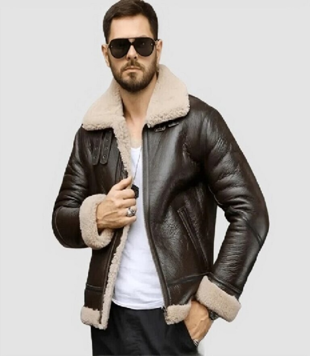 Men B3 Bomber Jacket for Shearling-Lined Vintage