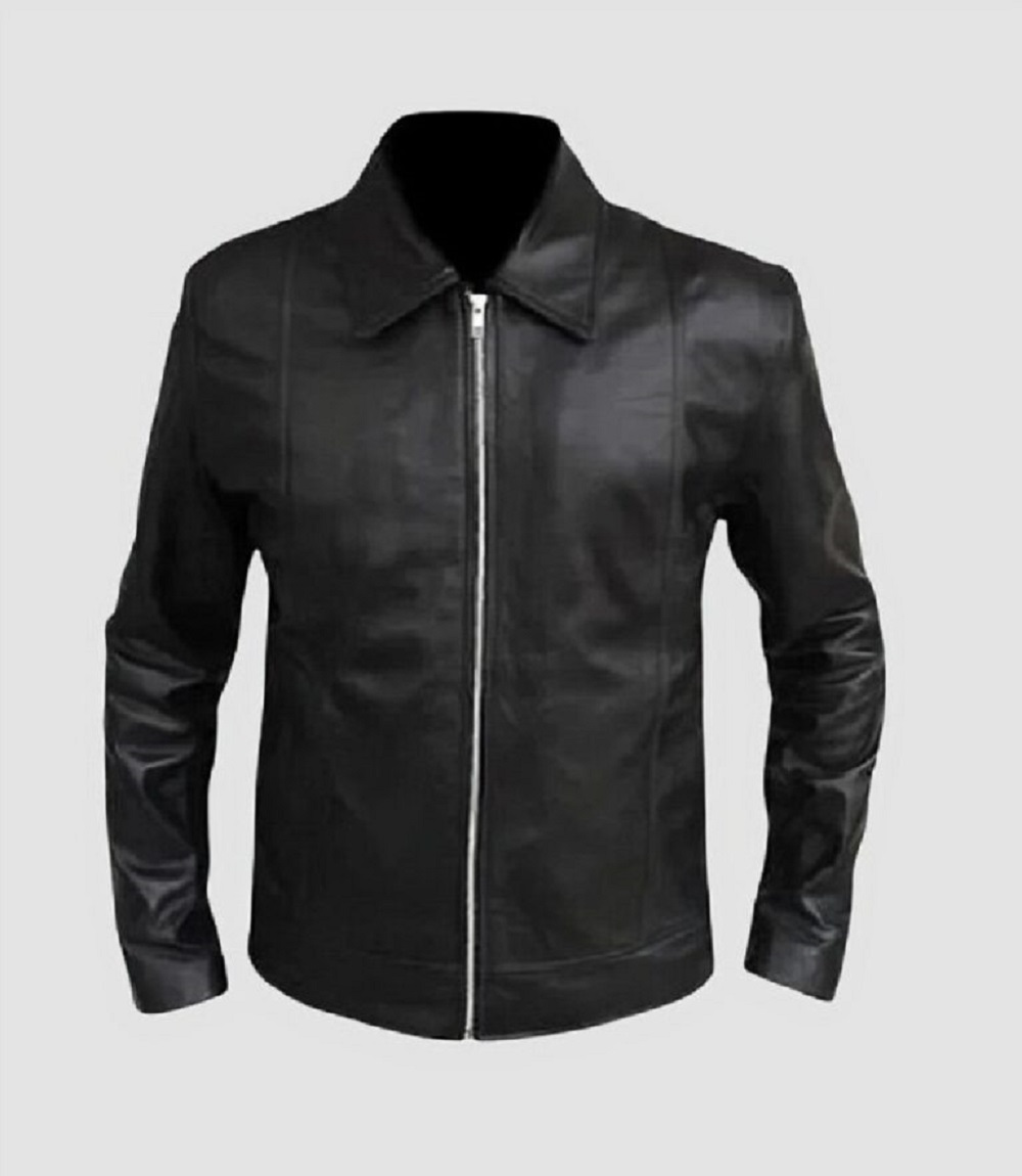 Men Black Classic Vintage Leather Jacket