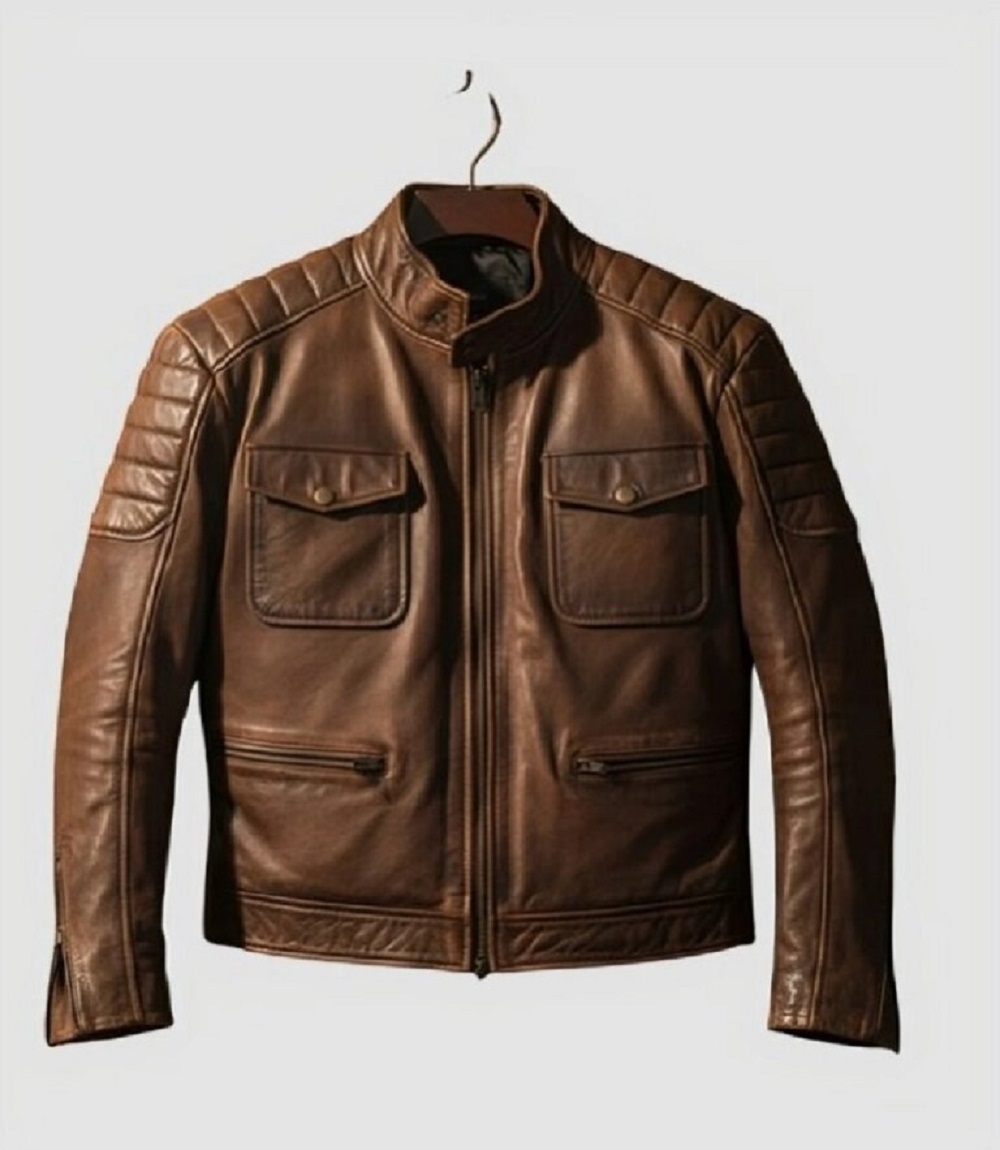Men Pure Genuine Handmade Level leather Jacket