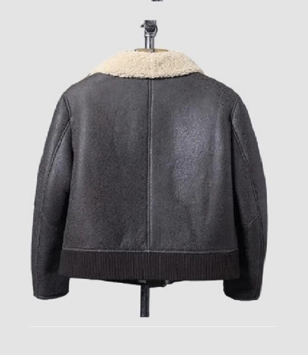 Mens B3 Leather Bomber Jacket Cold Weather Classic.