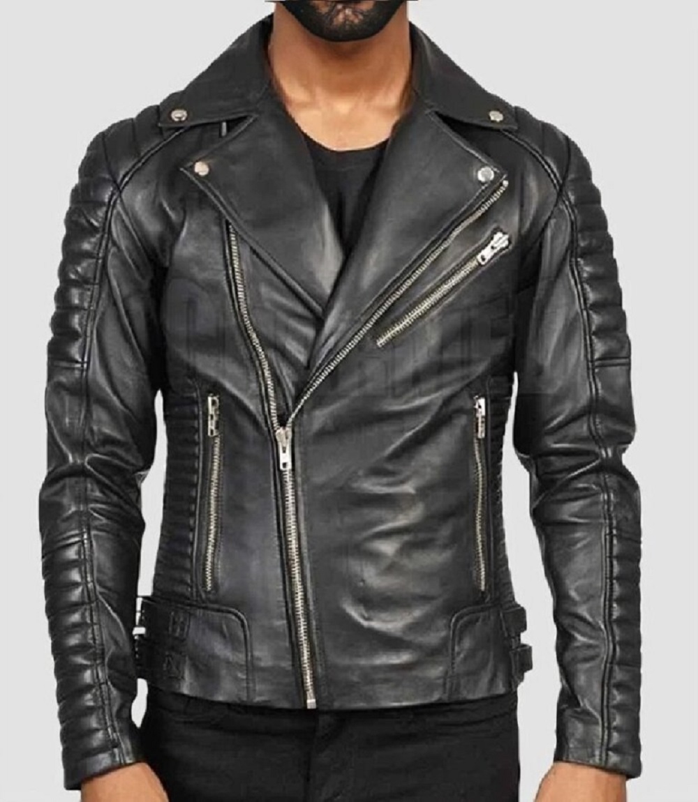Men's Black Color Handmade Biker Leather Jacket