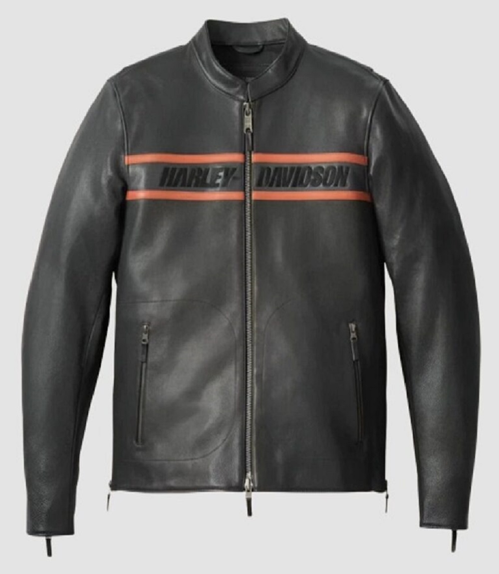 Men's Black Cowhide Vintage Genuine Biker Leather Jacket