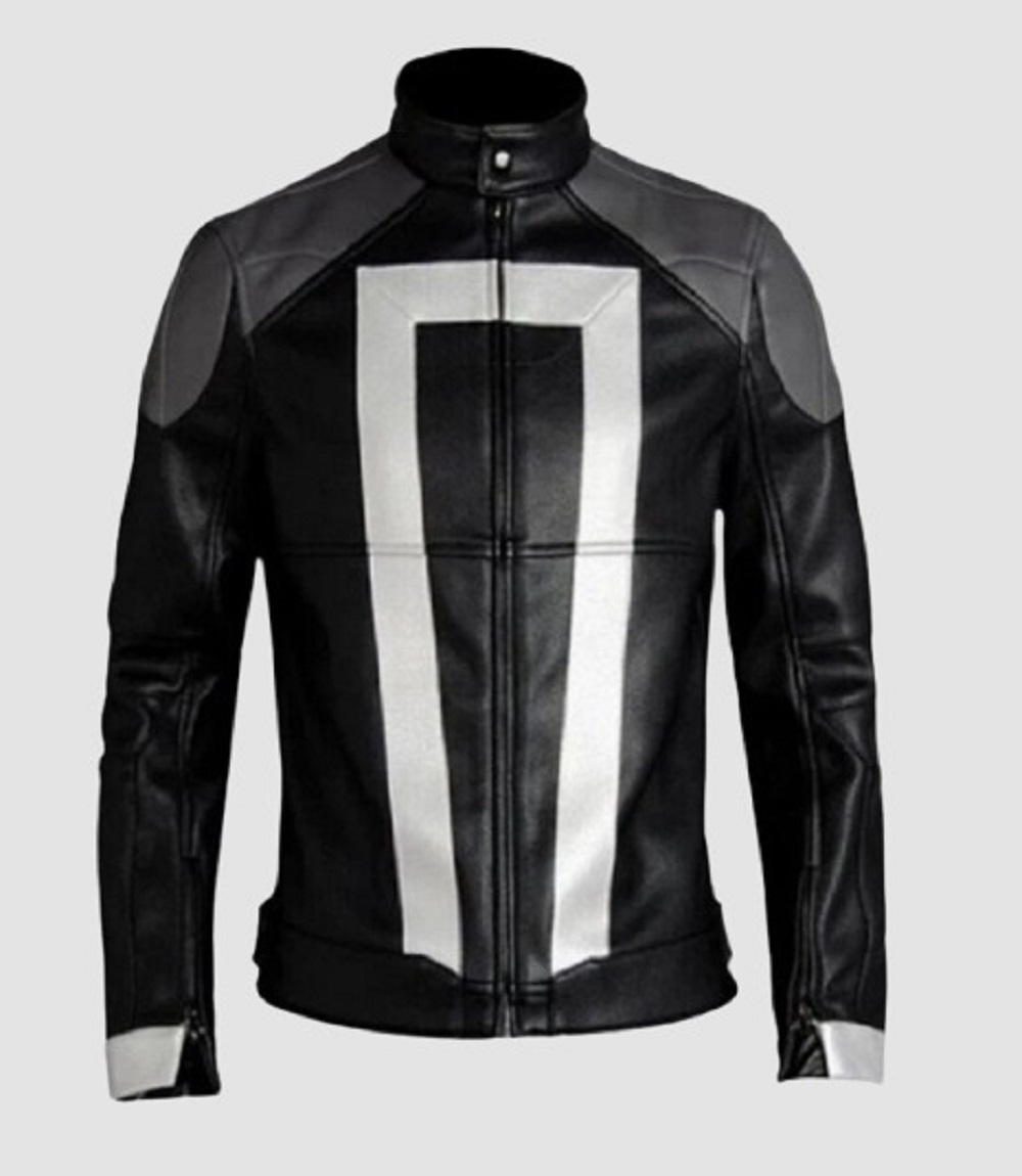 Mens Black Leather Moto Jacket