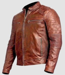 Mens Café Racer Vintage Biker Style Moto Leather Jacket