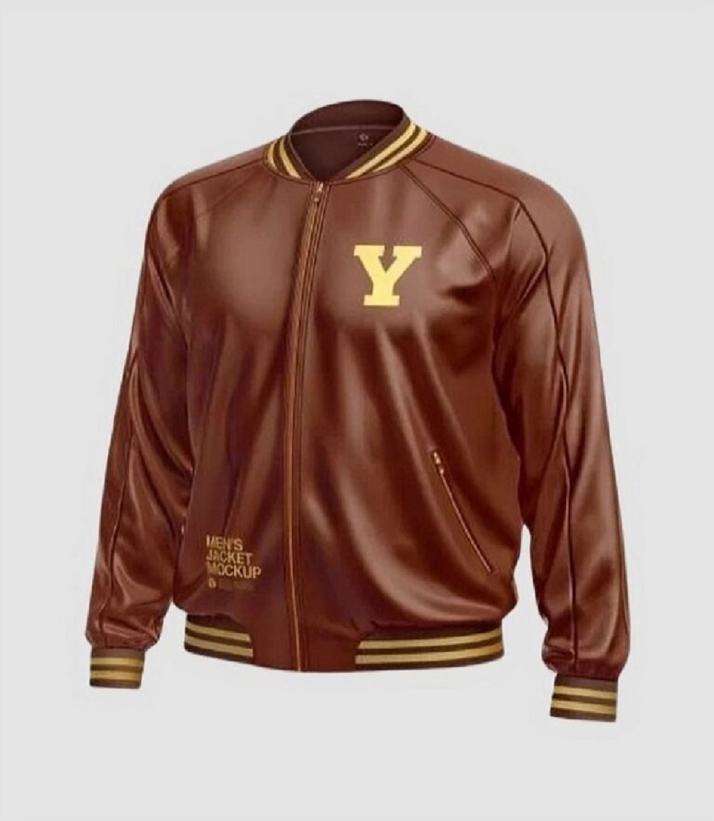 Mens Classic Satin Jacket Bomber Mockup with Street Style