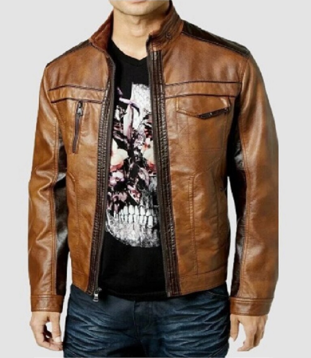 Men’s Leather Biker Jacket Soft Stylish