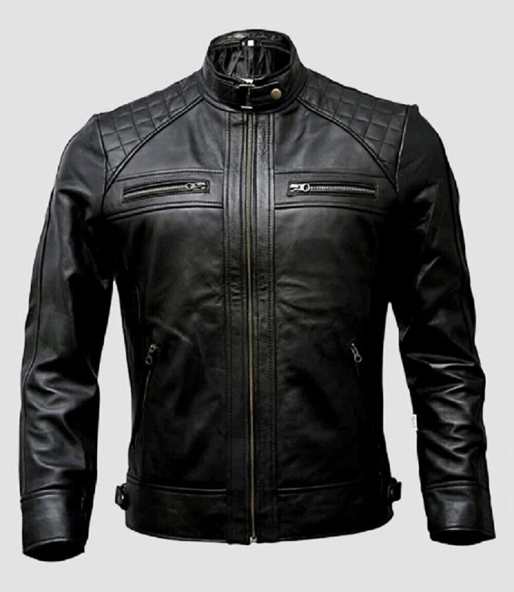 Men’s Leather Jacket Classic Vintage Motorcycle