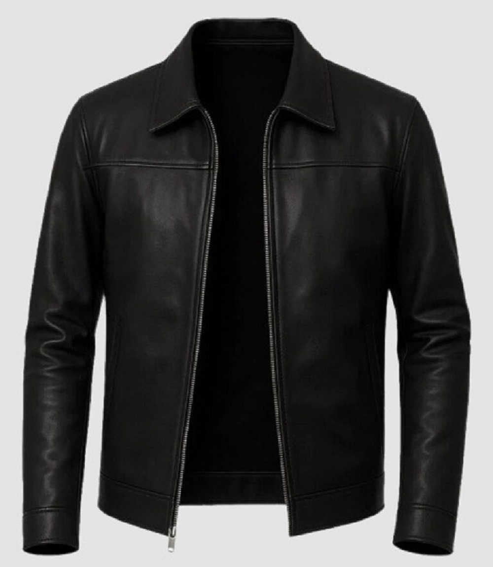 Mens Leather Outerwear Black Premium