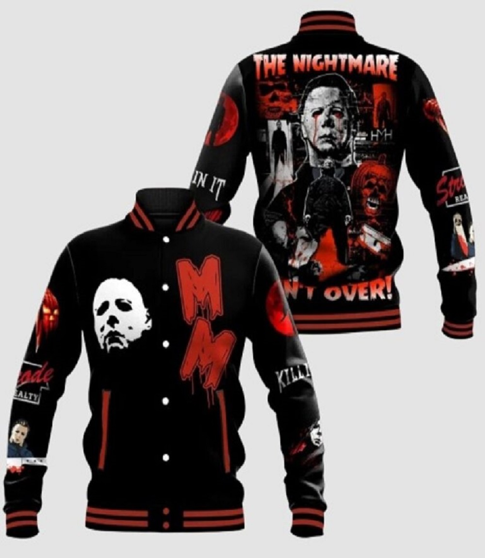 Mens Nightmare Halloween Bomber Jacket