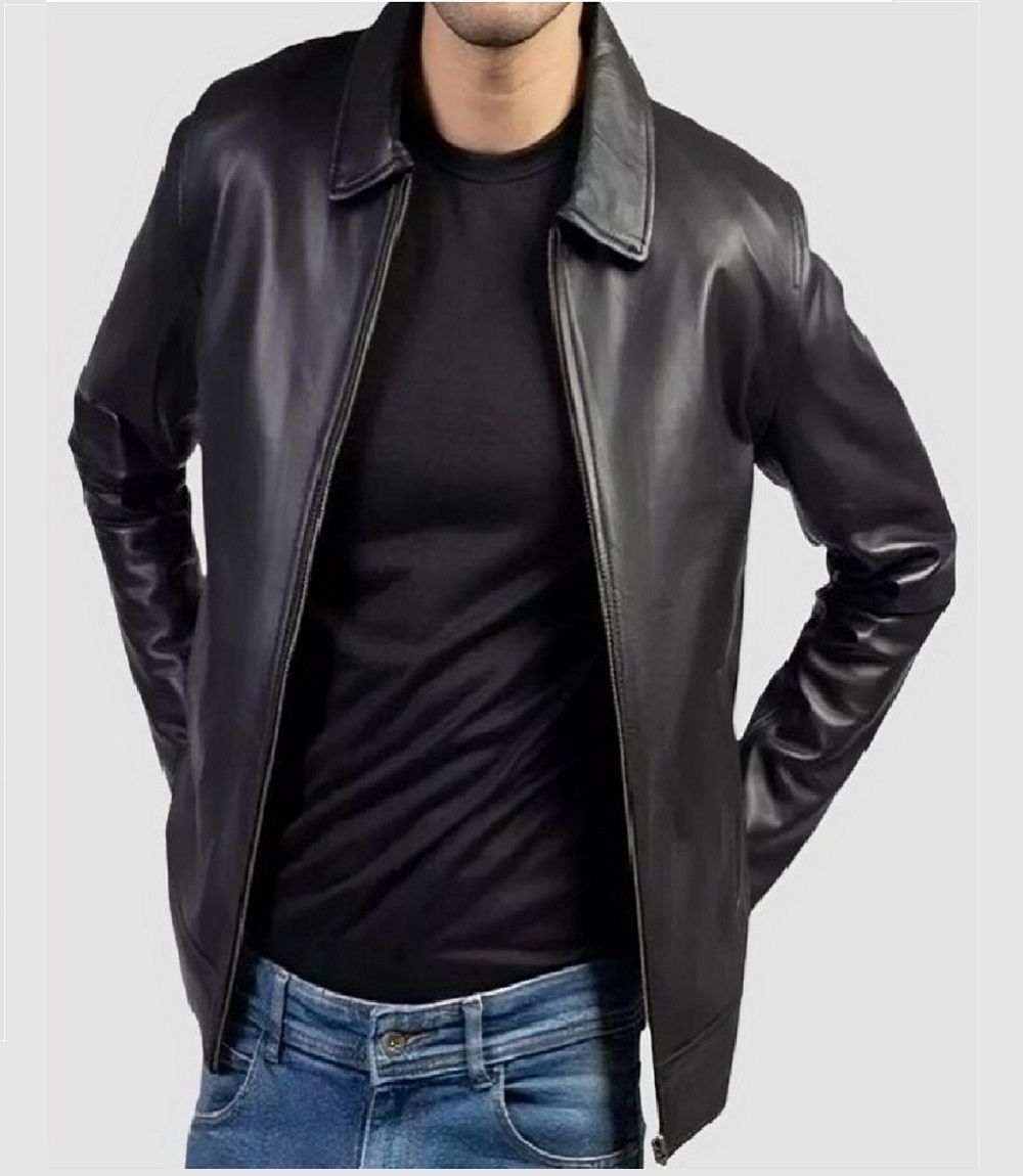 Men's Stylish Leather Jacket Genuine Lambskin Handmade Classic Motorcycle