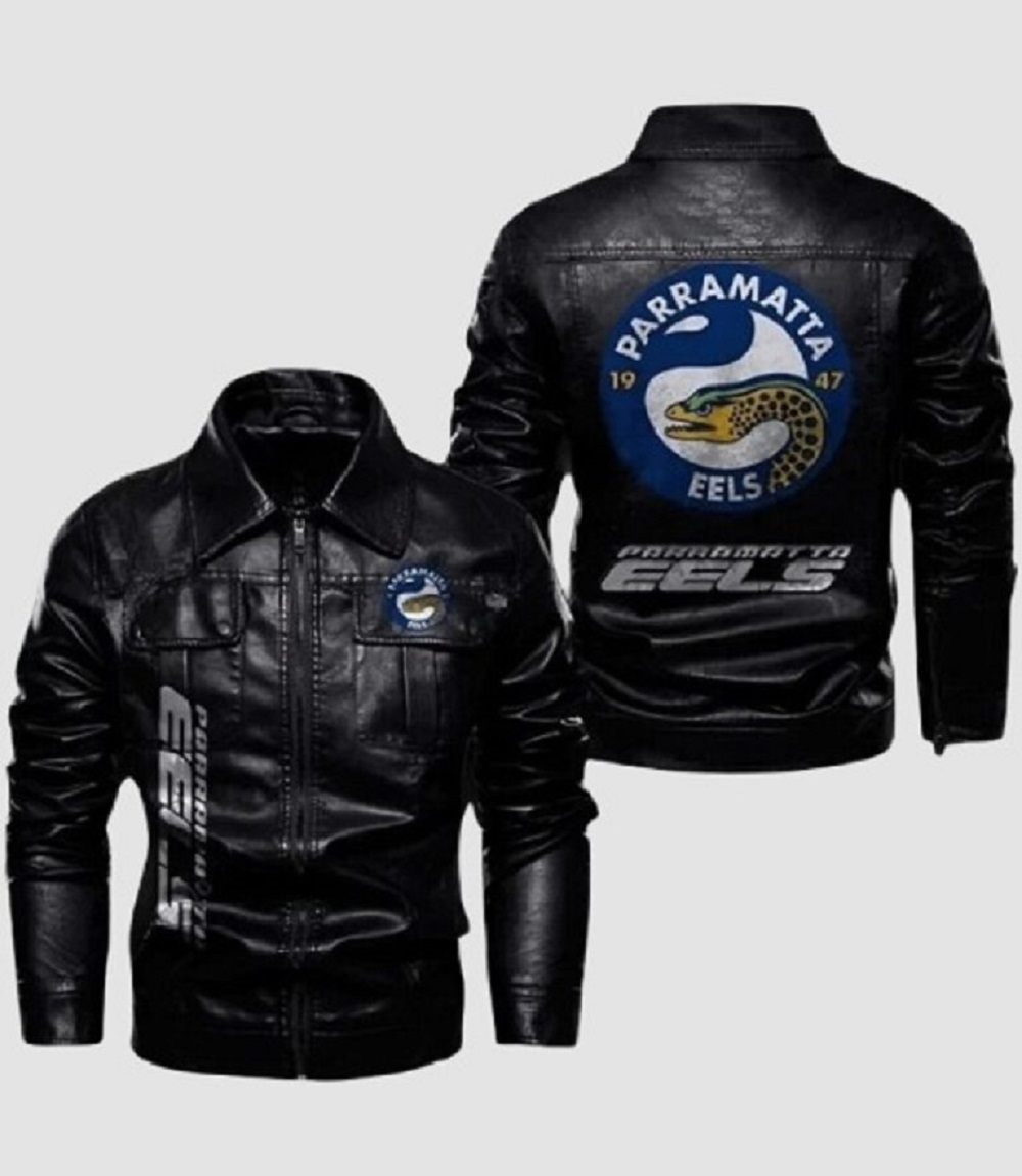 Parramatta Eels Leather Biker Jacket