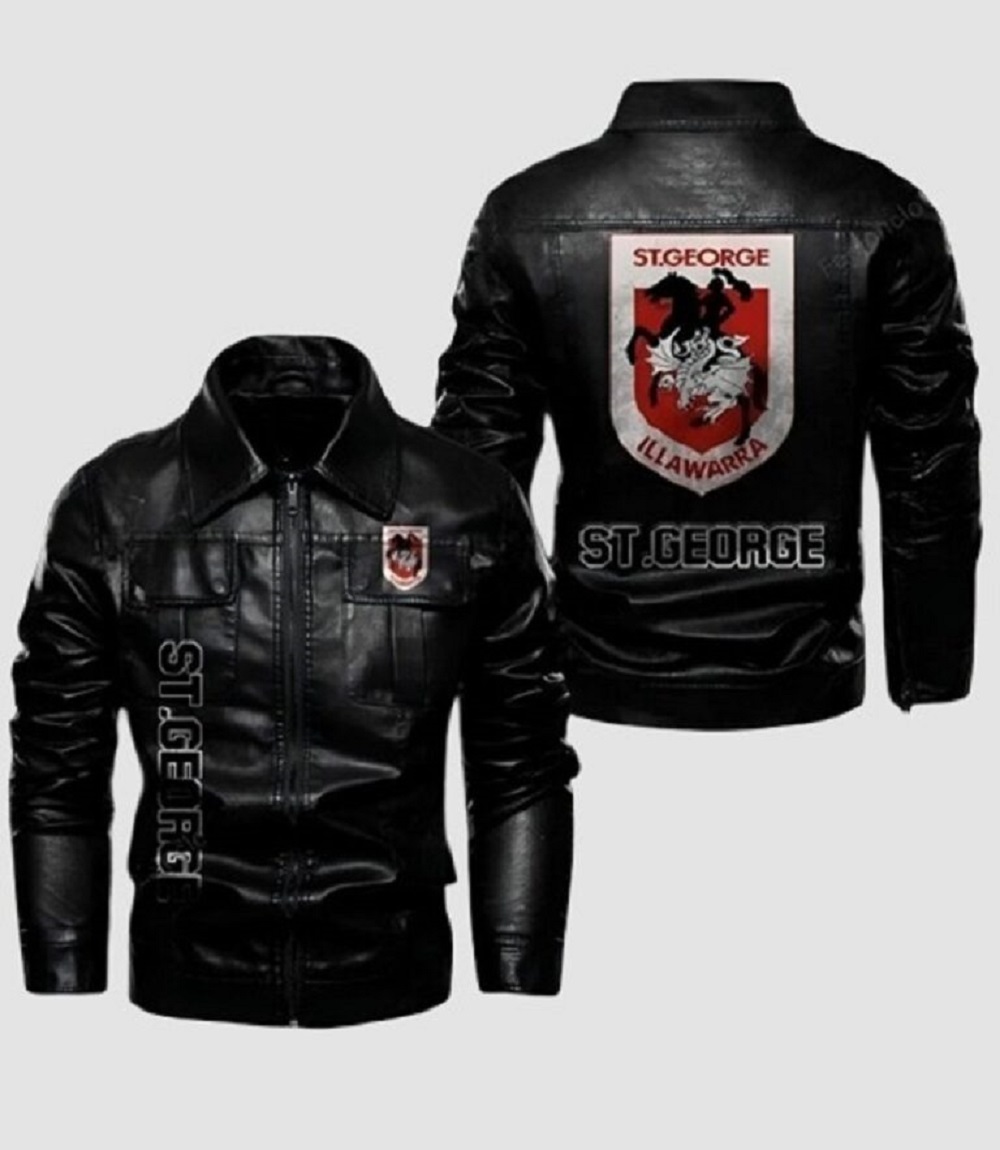 St. George Classic Rider Leather Fan Jacket