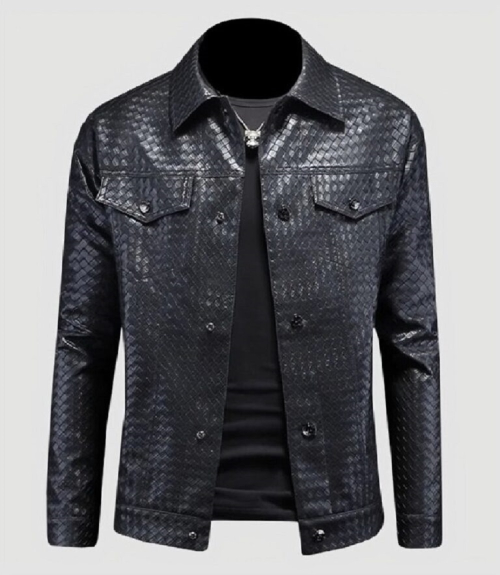 Street Style Mens Lapel Collar PU Leather Jackets