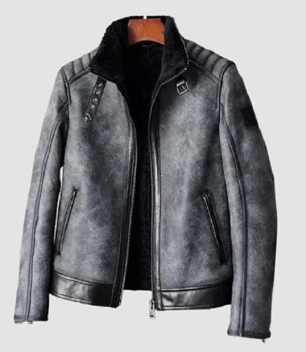 The Bomber Shearling Aviator Leather Jacket