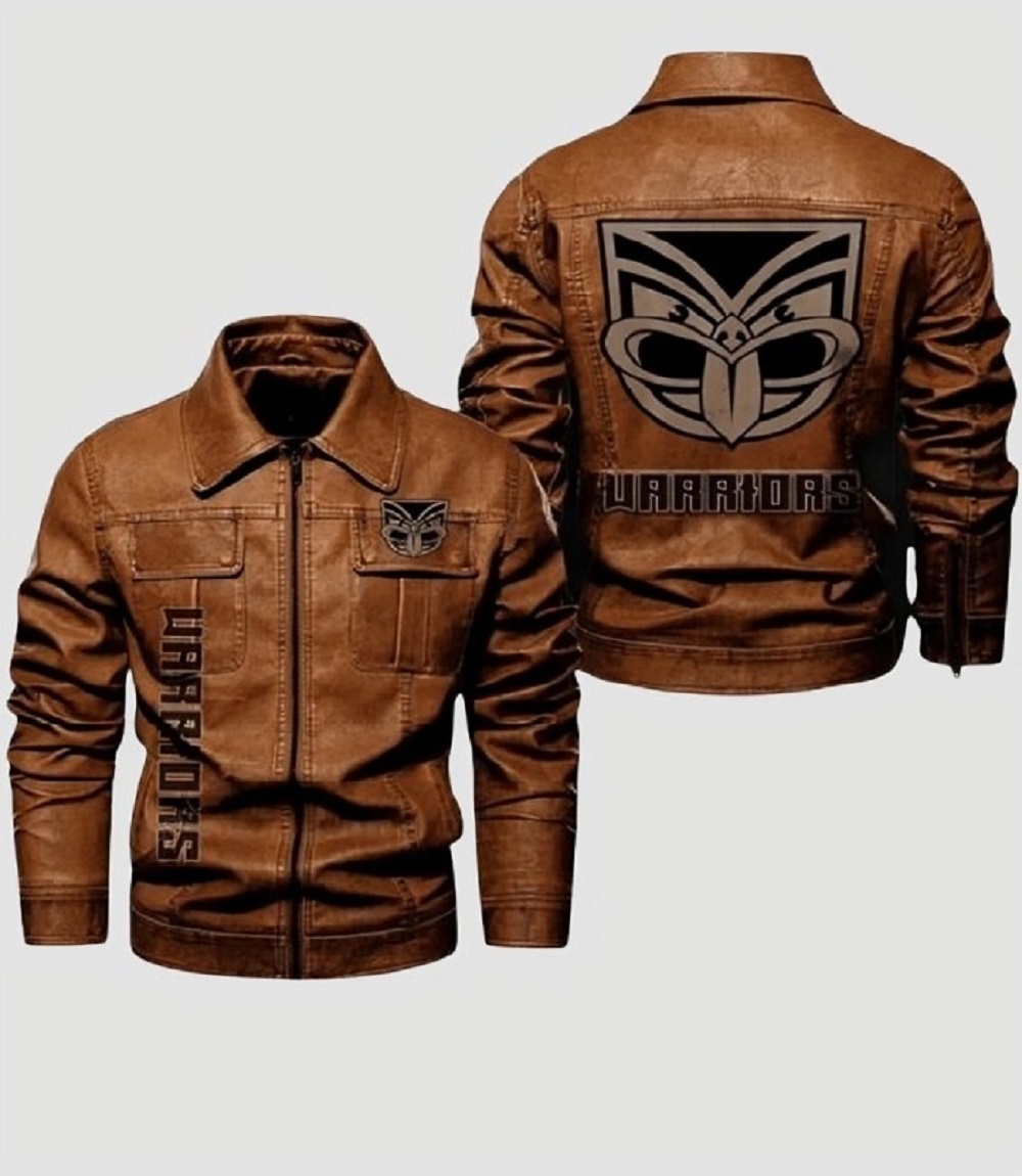 Warriors Moto Style Classic Flap Pocket Leather Jacket