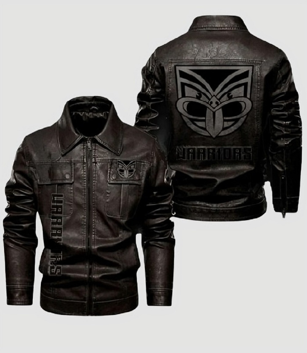 Warriors Moto Style Classic Flap Pocket Leather Jacket
