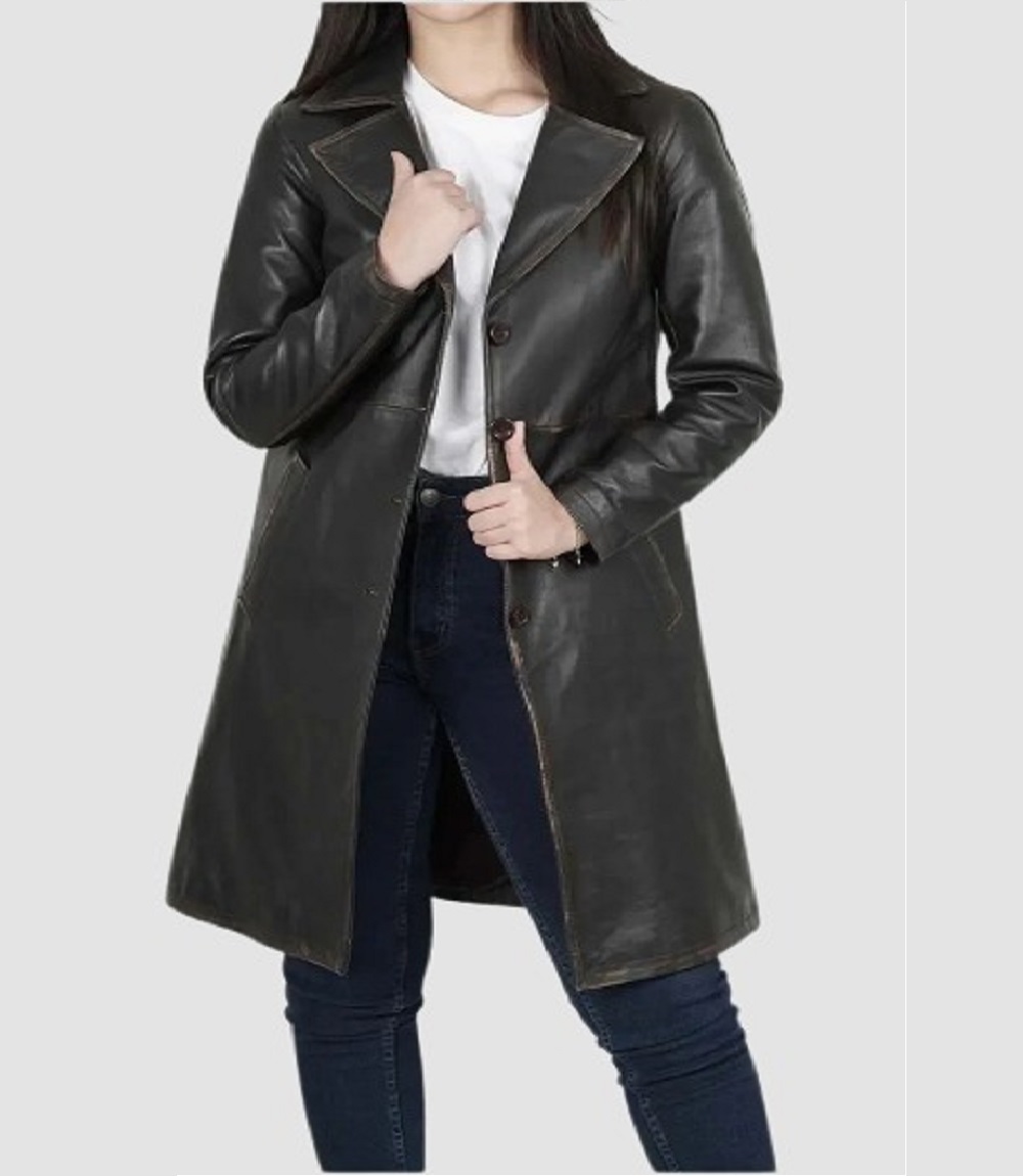 Women Fleece-Lined Leather Motorcycle Jacket