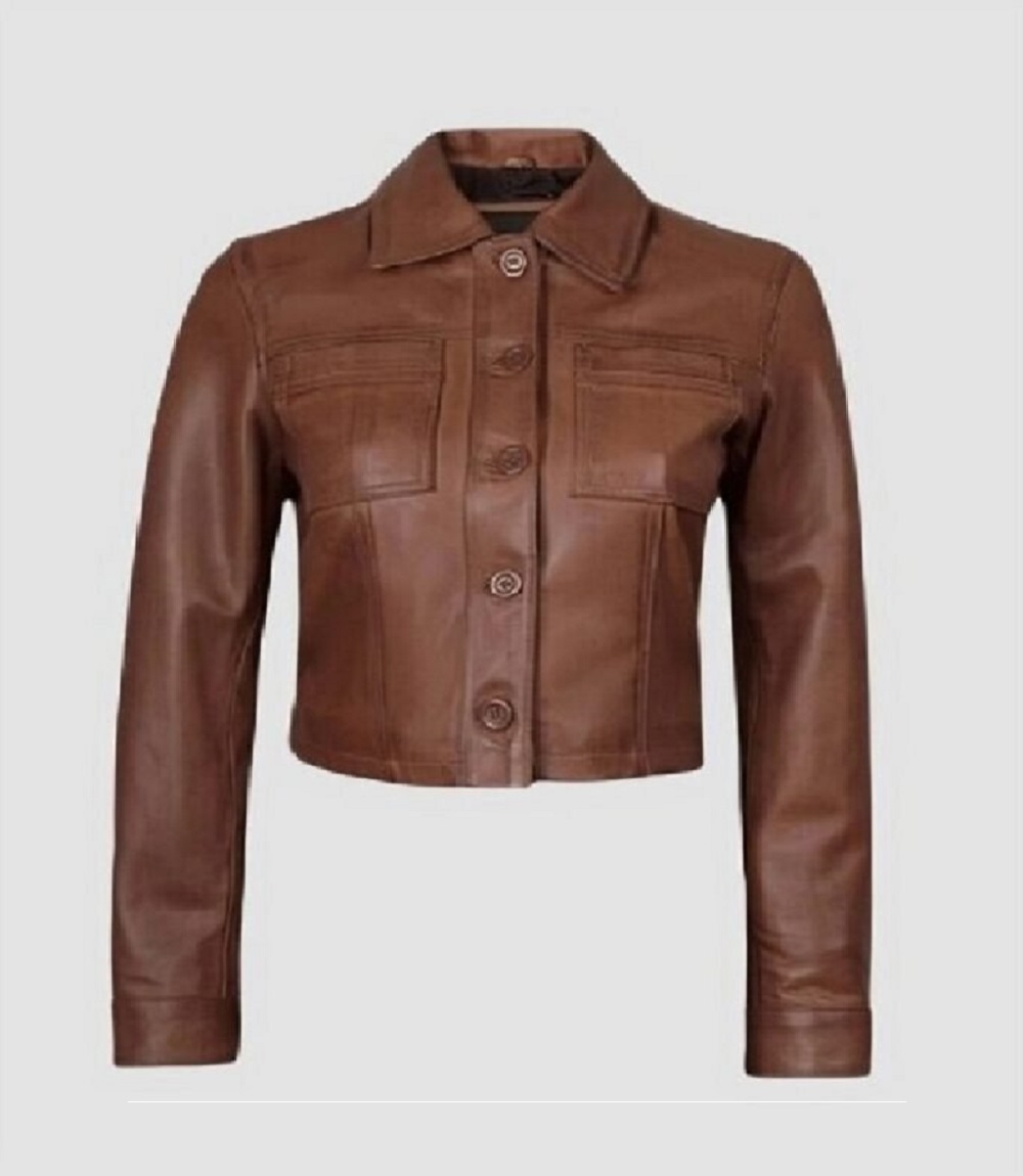 Women’s Brown Genuine Leather Jacket